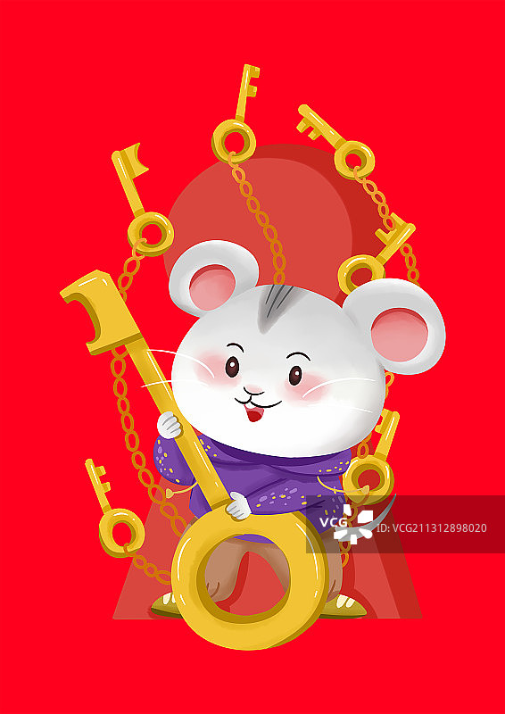 聪明的小老鼠插画图片素材