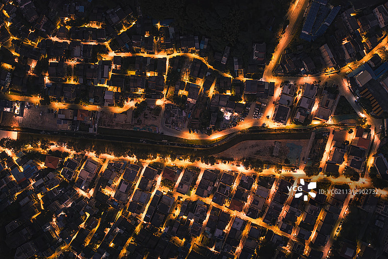 夜幕下的万家灯火图片素材