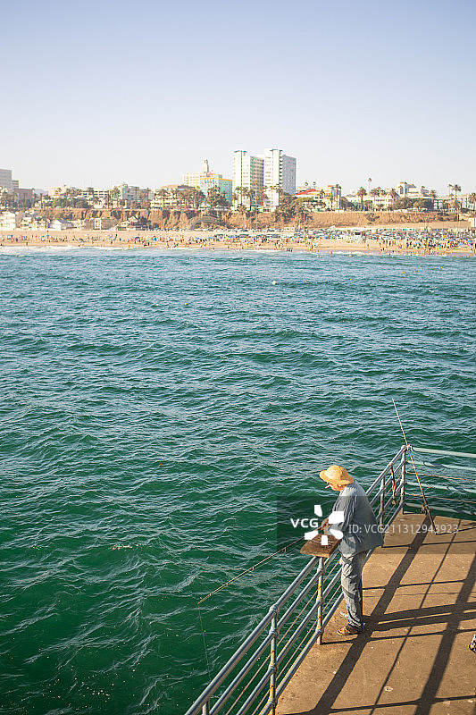 圣莫妮卡码头，美国，洛杉矶市图片素材