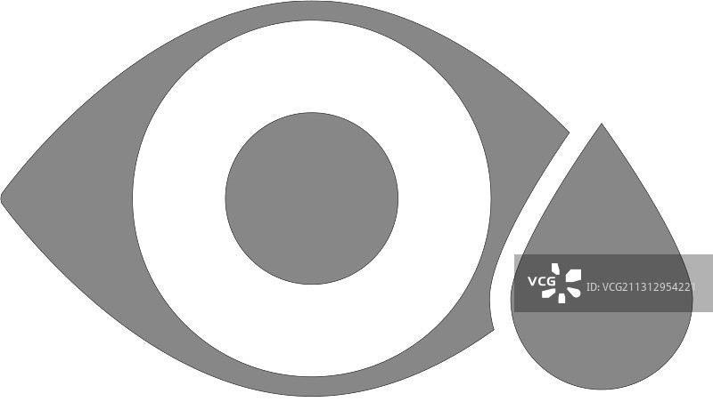 带滴剂的人眼灰色图标图片素材