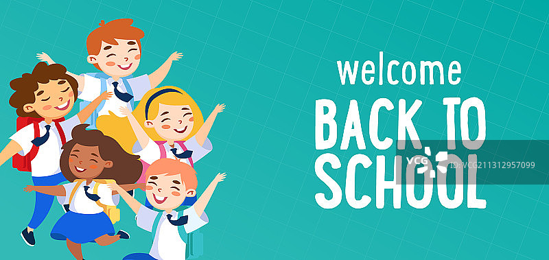 欢迎返校概念，学生们图片素材