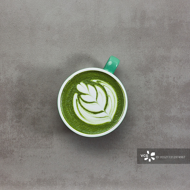 日式抹茶拿铁图片素材
