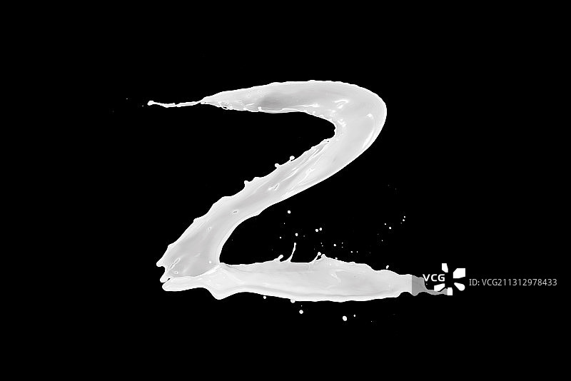 运动的牛奶符号字母Z图片素材