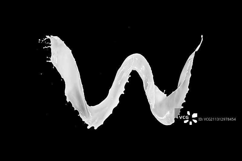 运动的牛奶符号字母W图片素材