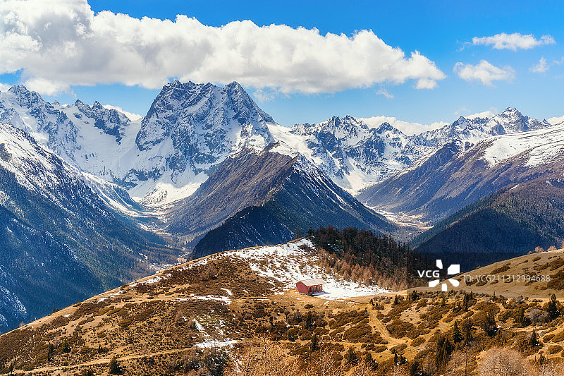 云南香格里拉白马雪山风光图片素材