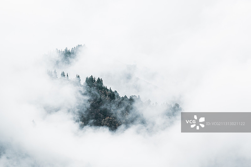 水墨画般的扎尕那图片素材