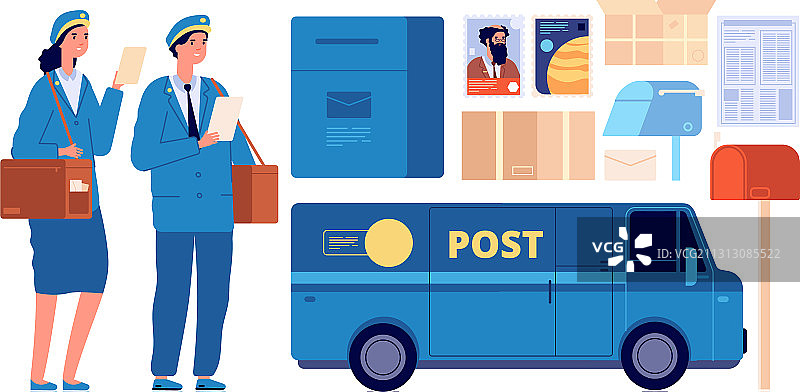 邮递员角色图片素材