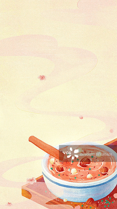 腊八粥插画图片素材