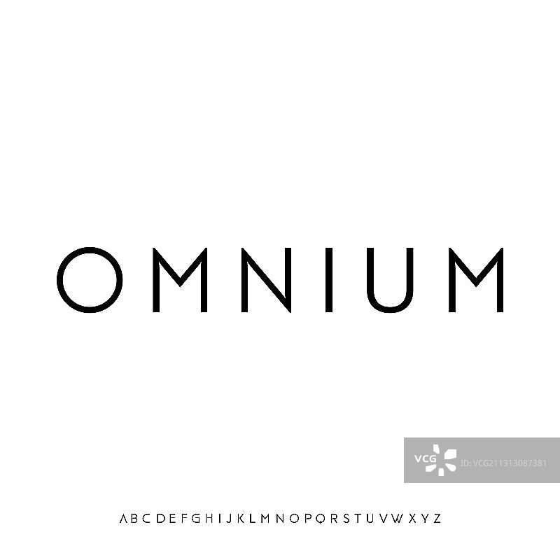 Omnium 未来主义现代字体图片素材
