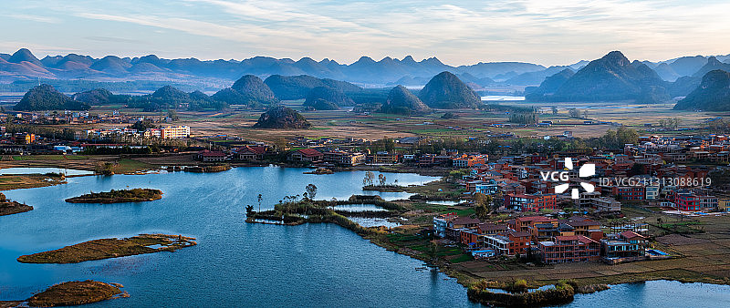 云南文山州丘北县普者黑风光图片素材