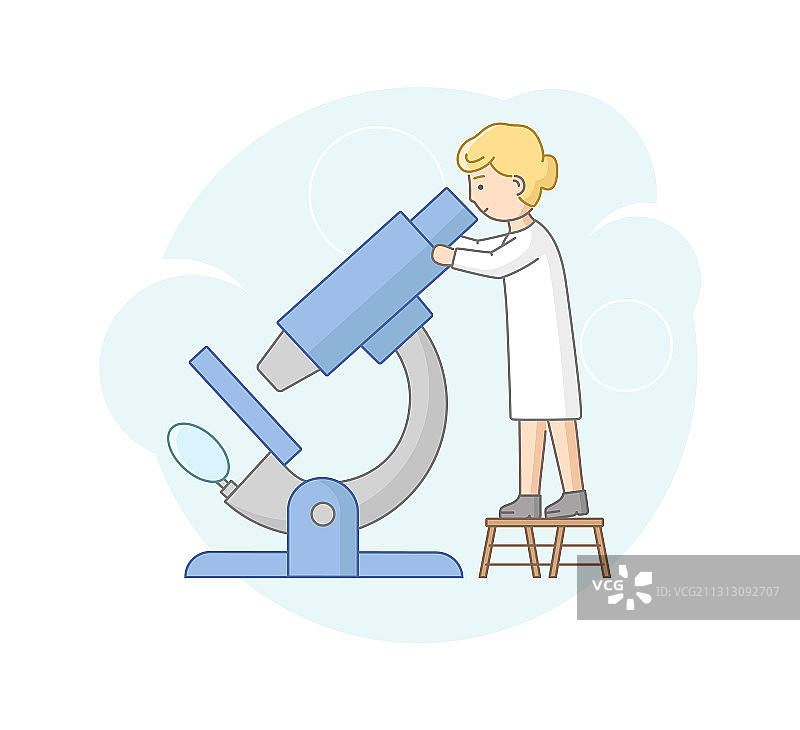 科学与研究的女性概念图片素材