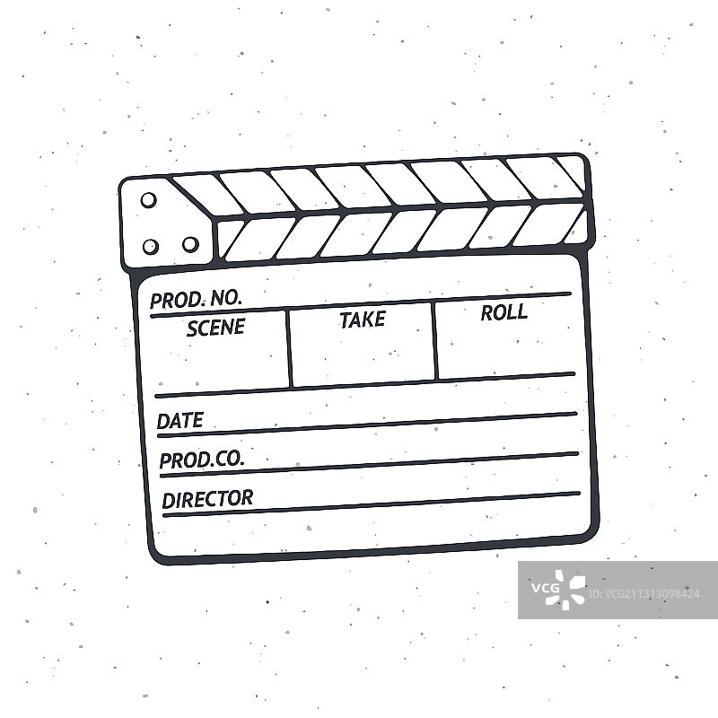 关闭的电影场记板轮廓图片素材