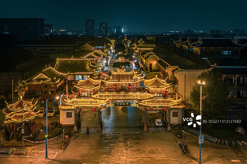 成都琴台路夜景图片素材