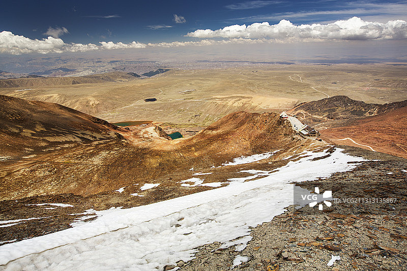 查卡塔雅峰（海拔5395米），2009年前曾拥有世界上海拔最高的滑雪缆车，海拔超过17000英尺图片素材
