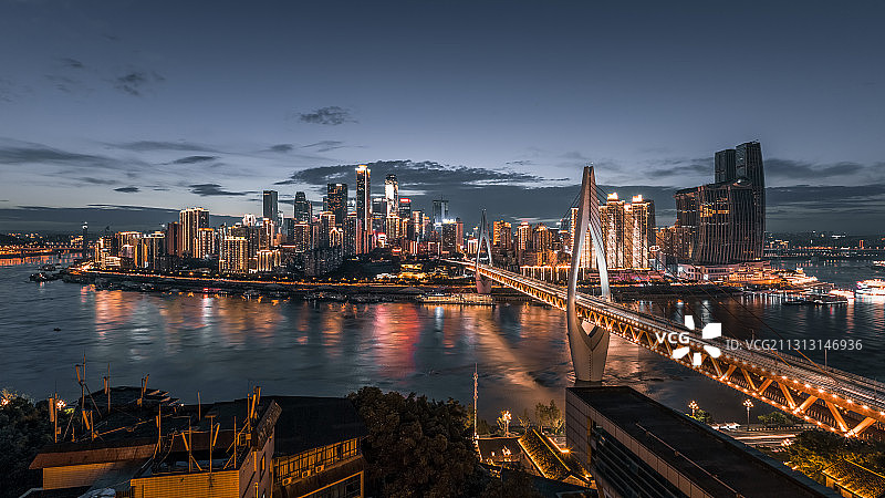 重庆渝中半岛夜景图片素材