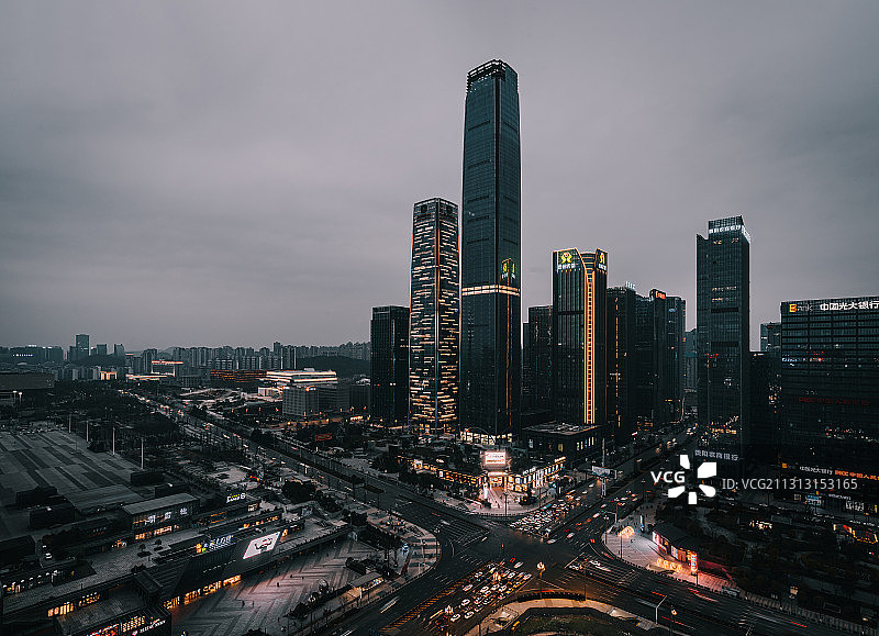 贵阳国际金融中心双子塔图片素材