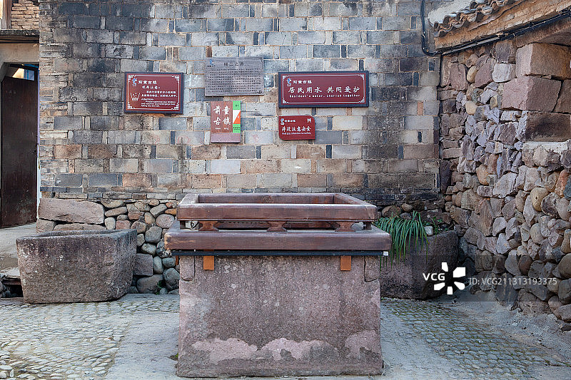 浙江省宁海县前童古镇古井图片素材