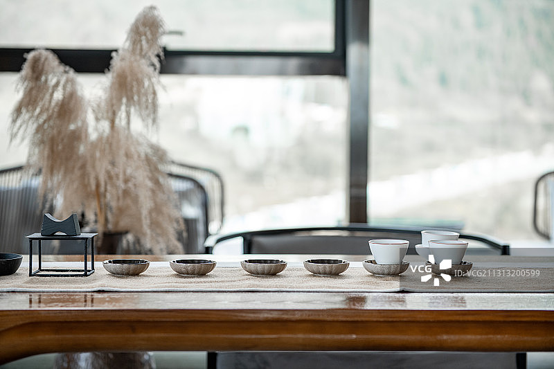 中式茶空间图片素材