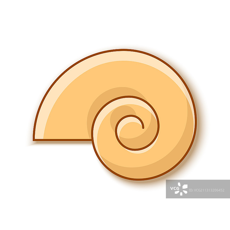 扁平风格白色蜗牛壳图标图片素材