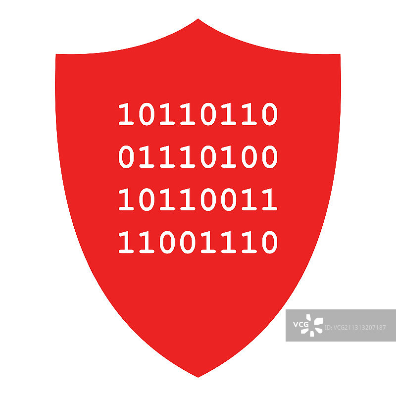 二进制代码与盾牌图片素材