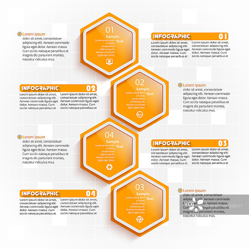 摘要三维纸质信息图业务模板图片素材