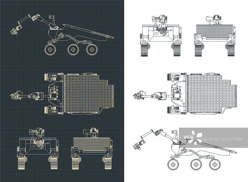 火星探测器图纸图片素材