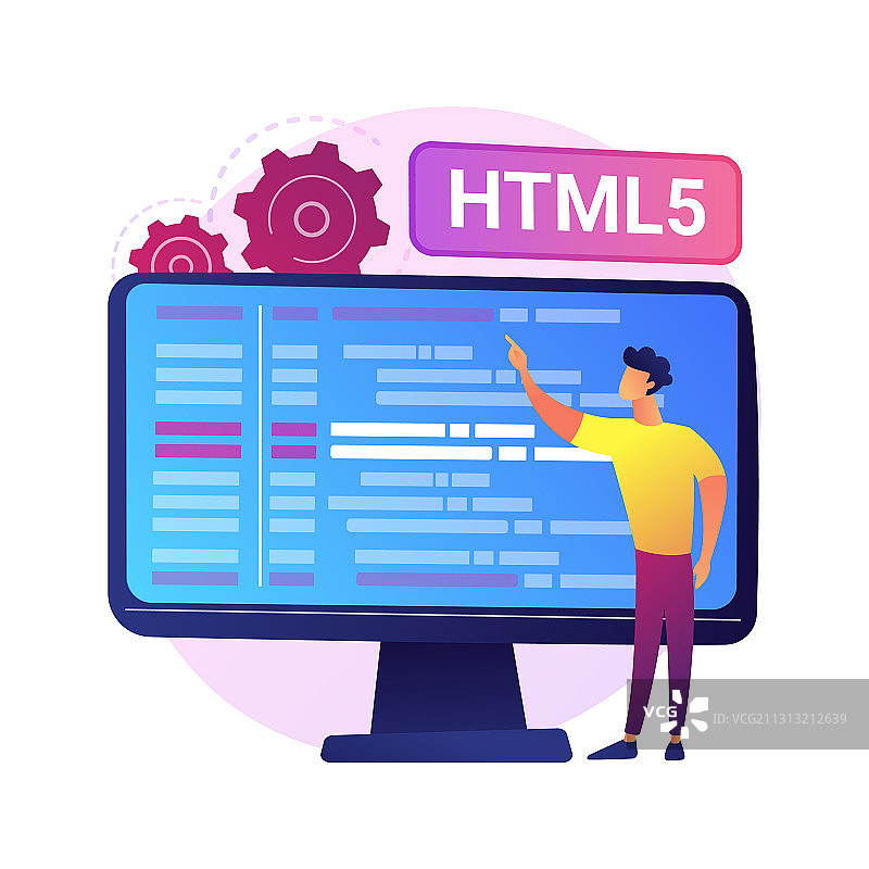 HTML5编程概念隐喻图片素材