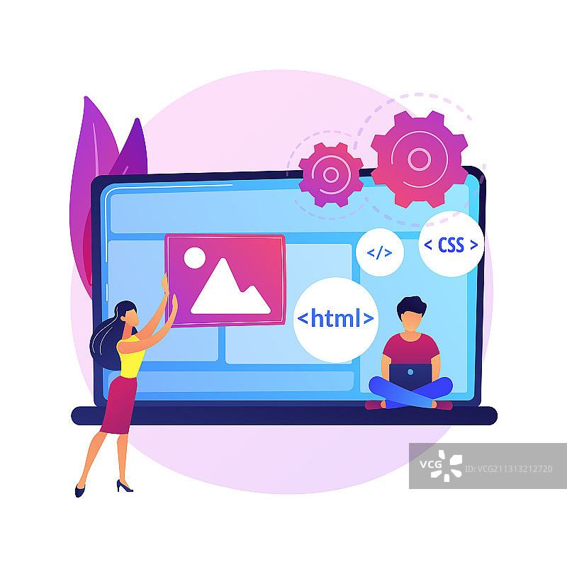 电脑编程概念隐喻图片素材