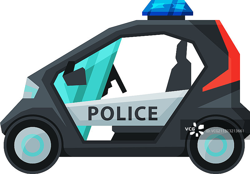 警用电动迷你巡逻车图片素材