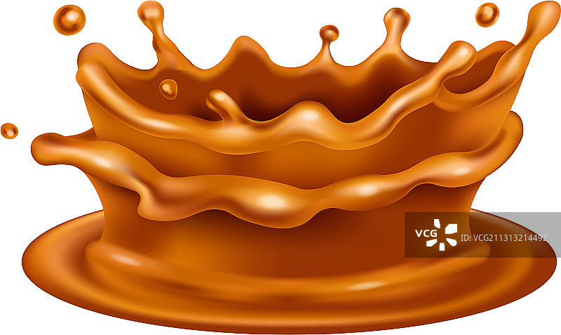 焦糖飞溅皇冠图片素材