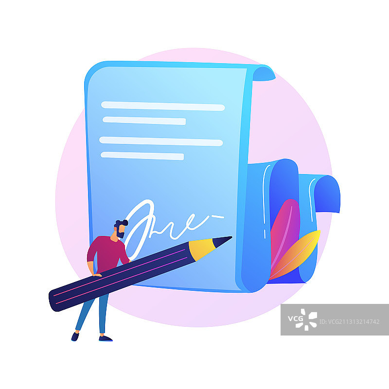 合同签署概念隐喻图片素材