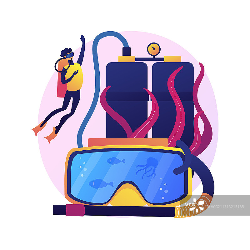 潜水学校概念隐喻图片素材