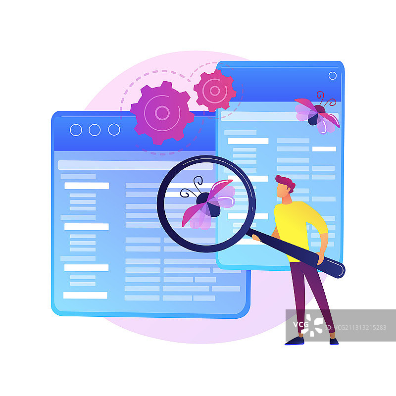 调试防火墙概念隐喻图片素材