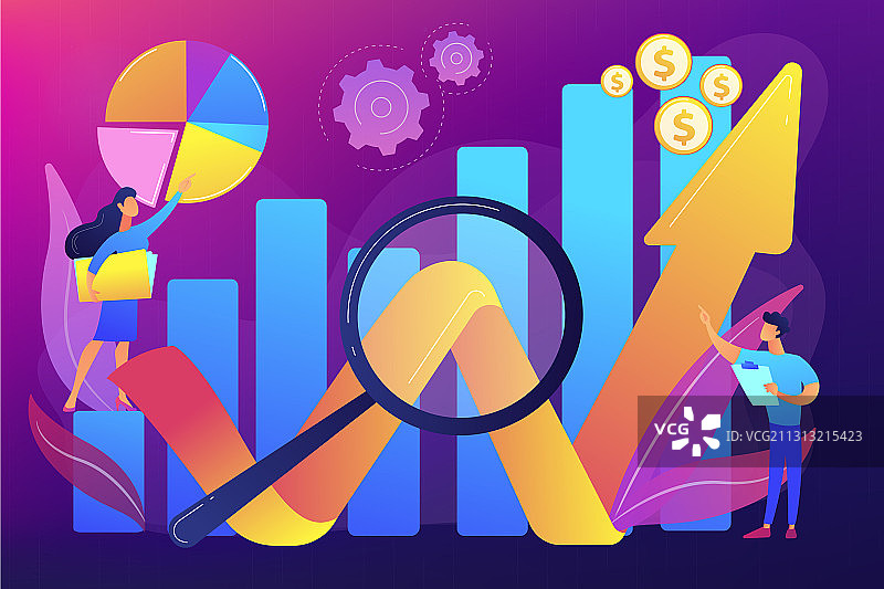 金融预测扁平风格图片素材