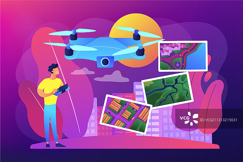 航拍摄影概念图片素材