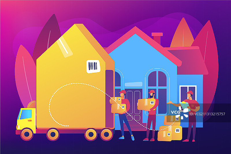 搬家服务概念图片素材