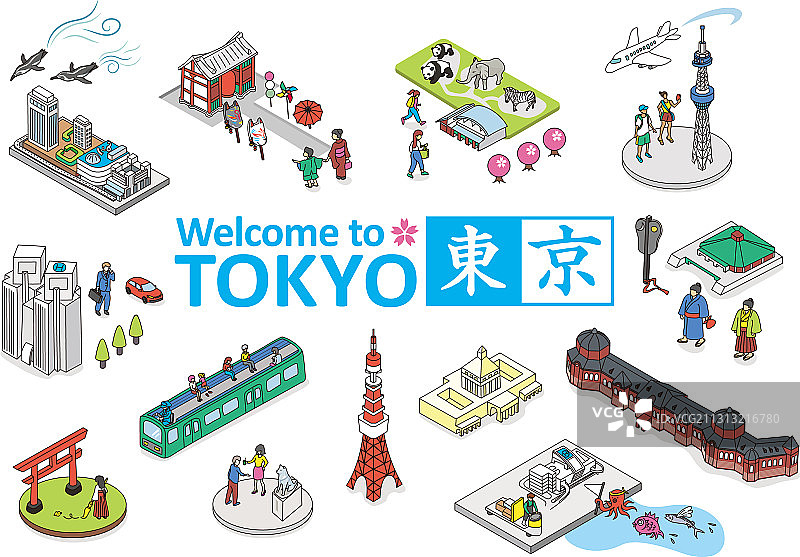 欢迎来到东京，日本2.5D图片素材