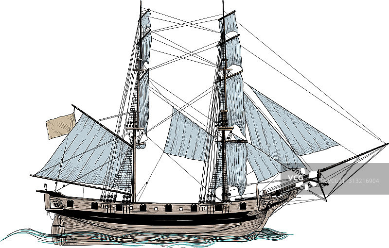 旧帆船图片素材