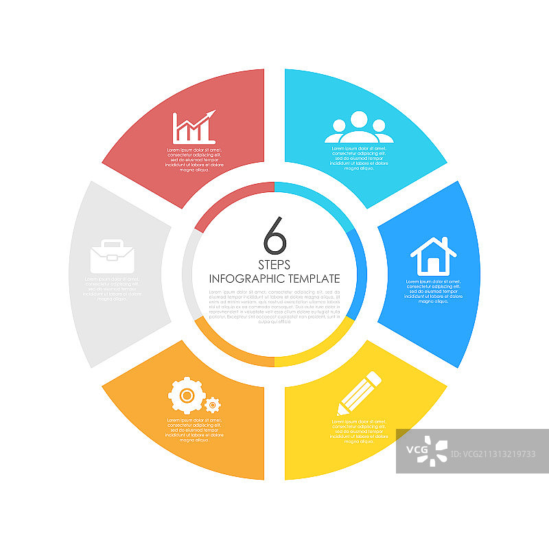 圆形信息图圆形图表模板图片素材