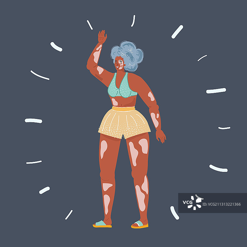 身体积极的白癜风图片素材