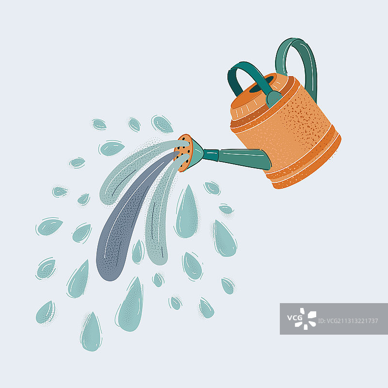 铝制浇水壶图片素材