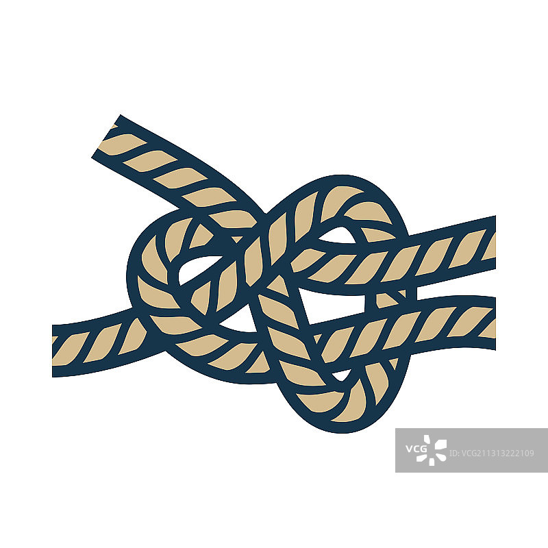 彩色航海绳结，用于海上船舶图片素材