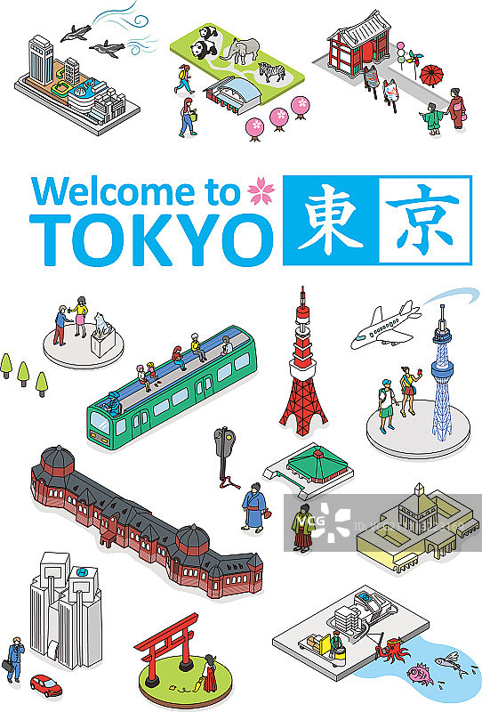 欢迎来到东京，日本2.5D图片素材