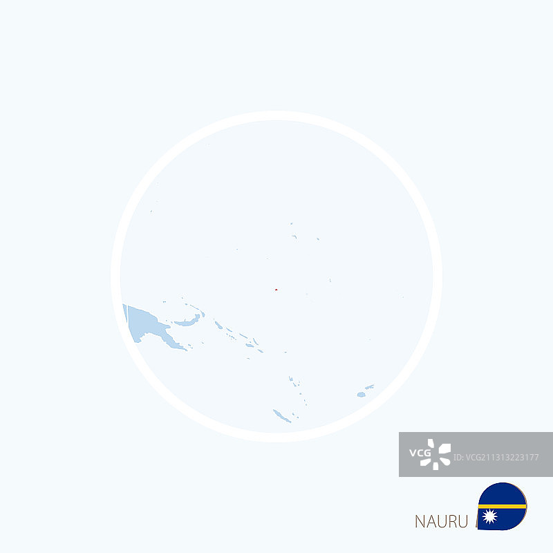 瑙鲁地图图标：蓝色大洋洲图片素材