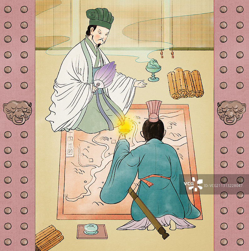 三顾茅庐隆中对图片素材