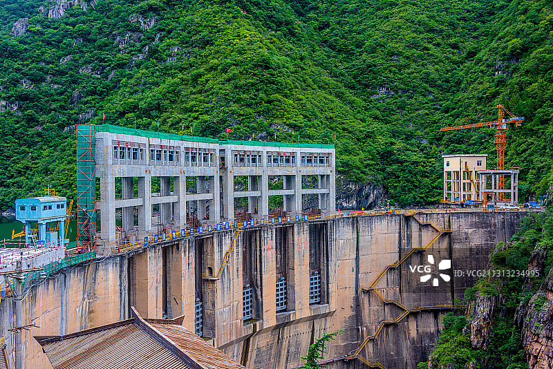 中国陕西汉中石门栈道风景区石门水库图片素材