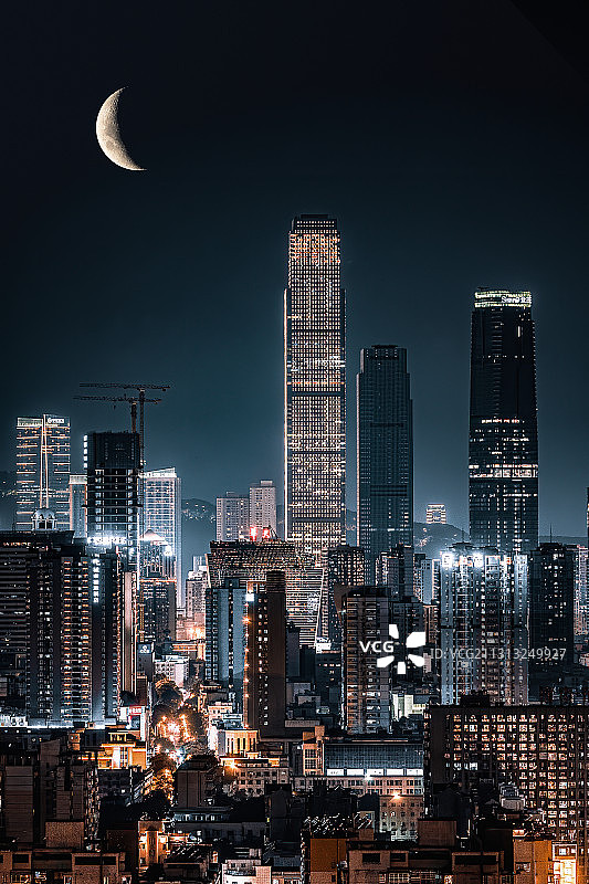 长沙夜景图片素材