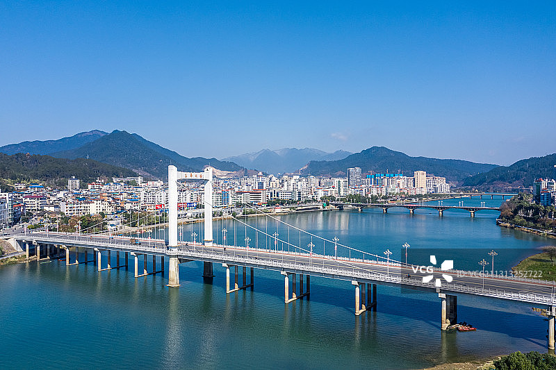 福建三明将乐县城玉华大桥图片素材