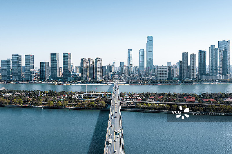 湖南长沙城市地标建筑全景图片素材