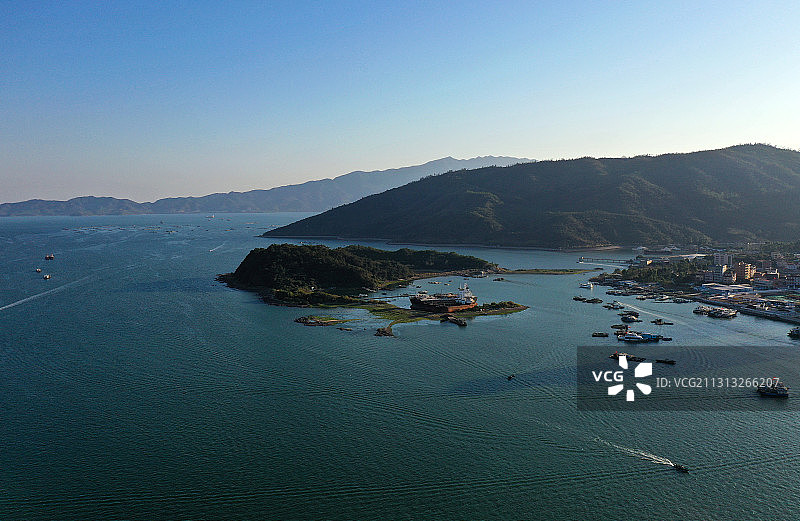 广东省惠州市大亚湾澳头港航拍图片素材